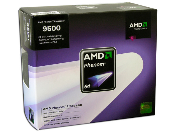 Procesador AMD Phenom 9500, 2.2GHz, Cache L2 4x512KB, L3 2MB Socket AM2+, Cuatro Núcleos.