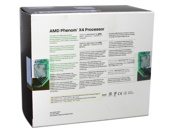 Procesador AMD Phenom X4 9550, 2.2GHz, Cache L2 4x512KB, L3 2MB Socket AM2+, Cuatro Núcleos.