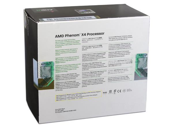 Procesador AMD Phenom X4 9650, 2.3GHz, Cache L2 4x512KB, L3 2MB Socket AM2+,  Cuatro Núcleos.