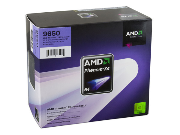 Procesador AMD Phenom X4 9650, 2.3GHz, Cache L2 4x512KB, L3 2MB Socket AM2+,  Cuatro Núcleos.