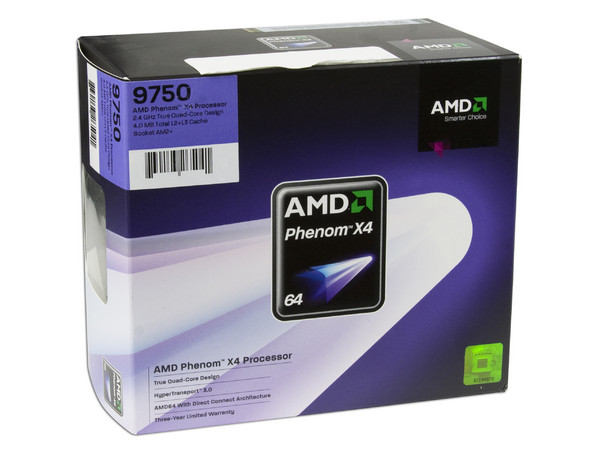 Procesador AMD Phenom X4 9750, 2.4GHz, Cache L2 4x512KB, L3 2MB Socket AM2+, Cuatro Núcleos.