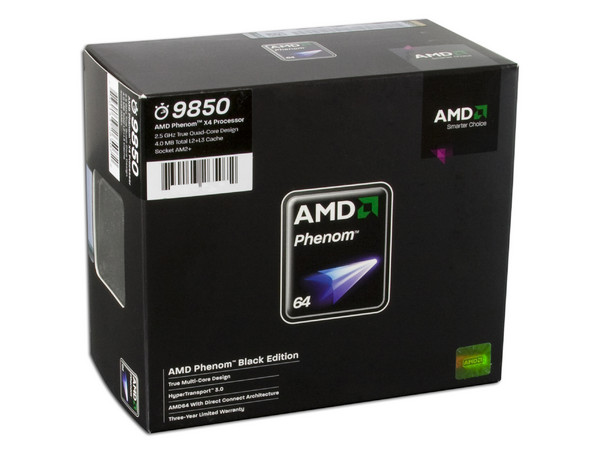 Procesador AMD Phenom 9850 Black Edition, 2.5GHz, Cache L2 4x512KB, L3 2MB, Socket AM2+, Cuatro Núcleos.