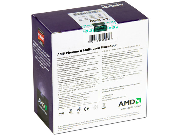 Procesador AMD Phenom II X4 850, 3.3GHz, Cache L2 4x512KB, Socket AM3, Cuatro Núcleos, 95W.