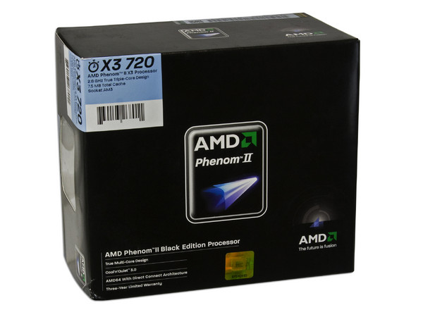 Procesador AMD Phenom II X3 720 Black Edition, 2.8GHz, Cache L2 3x512KB, L3 6MB, Socket AM3, Tres Núcleos, 95W.