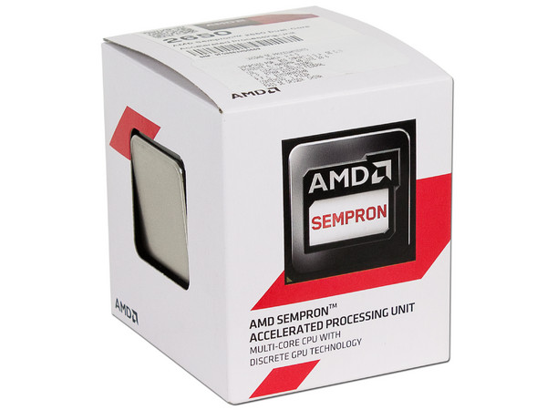Procesador (APU) AMD Sempron 2650 a 1.45 GHz con Gráficos Radeon HD 8240, Caché 1MB, Socket AM1, Dual-Core, 25W.