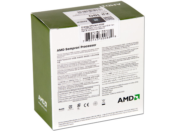 Procesador AMD Sempron X2 190, 2.5GHz, Cache L2 1MB, Socket AM3.