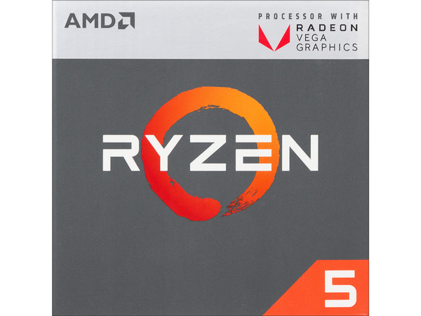 Procesador AMD Ryzen 5 2400G, 3.6 GHz (hasta 3.9 GHz) con gráficos Radeon Vega 11, Socket AM4, Quad-Core, 65W.