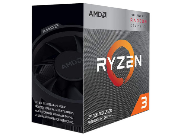 Procesador AMD Ryzen 3 3200G de Segunda Generación, 3.6 GHz (hasta 4.0 GHz) con gráficos Radeon Vega 8, Socket AM4, Quad-Core, 65W.
