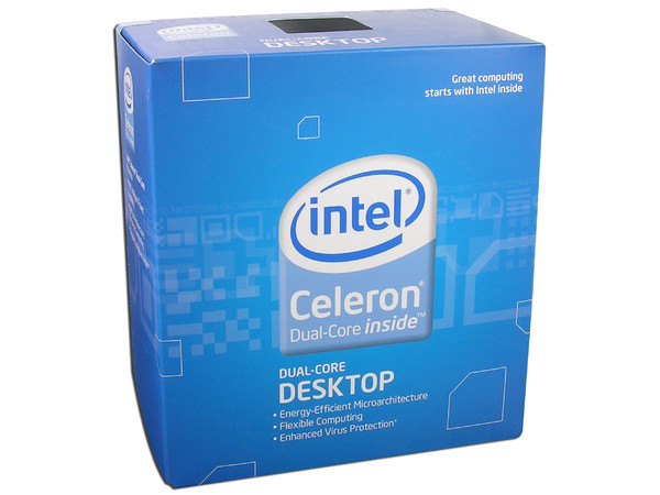 Procesador Intel Celeron E1200 (Dual Core) a 1.6GHz, Socket 775, BUS de 800MHz, 512KB en Cache L2