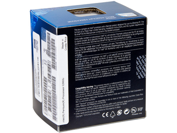 Procesador Intel Pentium Dual Core E6600 a 3.06 GHz, Socket 775, BUS de 1066MHz, 2MB L2 Cache