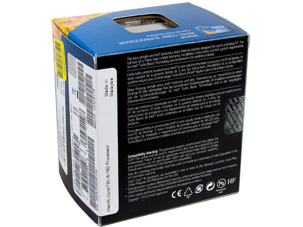 Procesador Intel Core i5 760 a 2.8 GHz, Socket 1156, L3 Cache 8MB, Quad-Core, 45nm