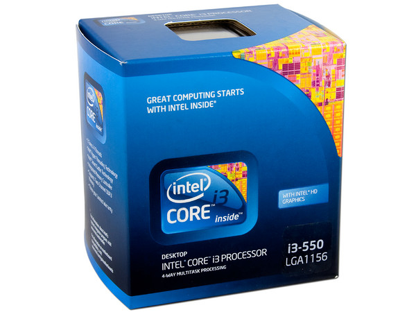 Procesador Intel Core i3  550 a 3.2 GHz con  Intel HD Graphics, Socket 1156, L3 Cache 4MB, Dual-Core, 32nm.