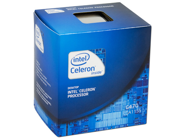 Procesador Intel Celeron G470 a 2.0 GHz con Intel HD Graphics, Socket 1155, Caché 1.5 MB, Single-Core, 32nm.