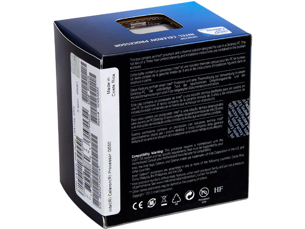 Procesador Intel Celeron G550 a 2.6 GHz con Intel HD Graphics, Socket 1155, L3 Caché 2MB