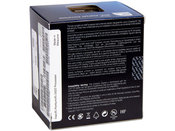 Procesador Intel Pentium G620 a 2.6 GHz con Intel HD Graphics, Socket 1155, L3 Cache 3MB