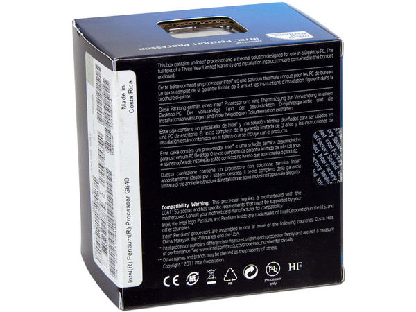 Procesador Intel Pentium G640 a 2.8 GHz con Intel HD Graphics, Socket 1155, L3 Cache 3MB