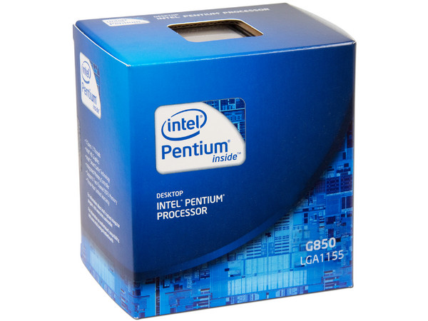 Procesador Intel Pentium G850 a 2.9 GHz con Intel HD Graphics, Socket 1155, L3 Caché 3MB