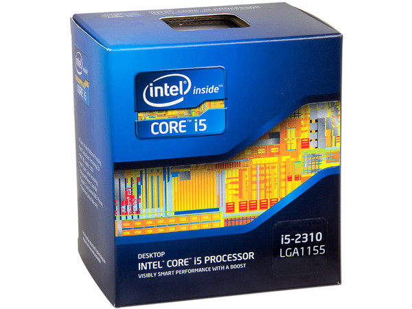 Procesador Intel Core i5-2310 a 2.9 GHz (3.2GHz Turbo Boost) con Intel HD Graphics 2000, Socket 1155, L3 Caché 6MB, Quad-Core, 32nm