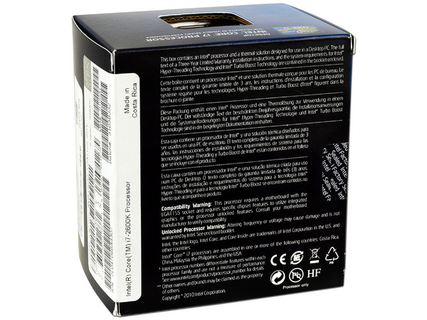 Procesador Intel Core i7 2600K a 3.4 GHz (3.8GHz Turbo Boost) con Intel HD Graphics 3000, Socket 1155, L3 Caché 8MB, Quad-Core, 32nm