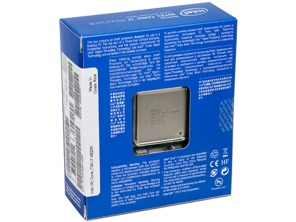 Procesador Intel Core i7-4820K Desbloqueado a 3.7GHz (hasta 3.9 GHz), Socket 2011, L3 Caché 10MB, Cuad-Core, 22nm.