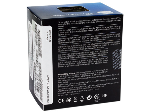 Procesador Intel Pentium G2030 a 3.0 GHz con Intel HD Graphics, Socket 1155, Dual Core, 22nm.