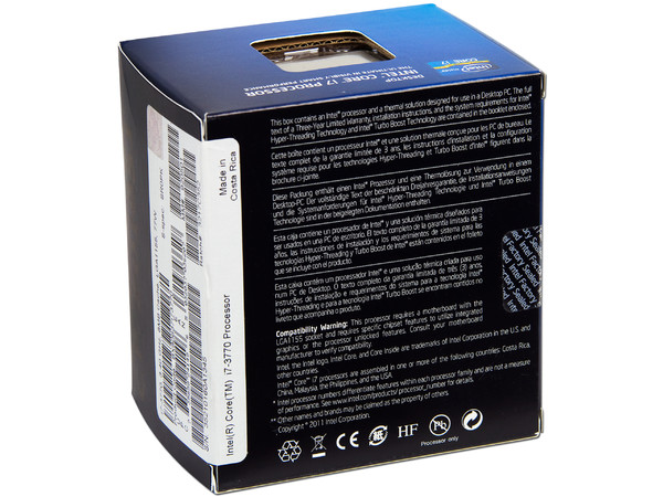 Procesador Intel Core i7-3770 de Tercera generación, 3.4 GHz (hasta 3.9GHz) con Intel HD Graphics 4000, Socket 1155, L3 Caché 8MB, Quad-Core, 22nm.