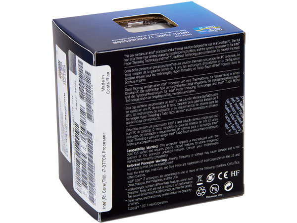 Procesador Intel Core i7-3770K de Tercera Generación, Desbloqueado, 3.5 GHz (3.9GHz Turbo) con Intel HD Graphics 4000, Socket 1155, L3 Caché 8 MB, Quad-Core, 22nm.