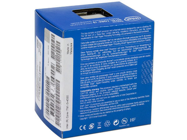 Procesador Intel Core i3-4330 de Cuarta Generación, 3.5 GHz con Intel HD Graphics 4600, Socket 1150, L3 Caché 4MB, Dual-Core, 22nm