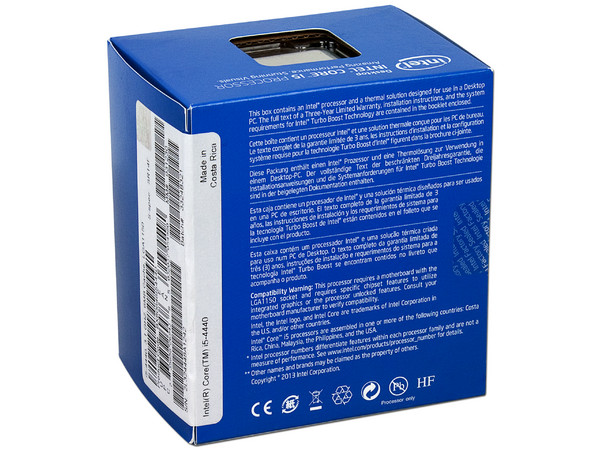 Procesador Intel Core i5-4440 de Cuarta Generación, 3.1 GHz (hasta 3.3 GHz) con Intel HD Graphics 4600, Socket 1150, L3 Caché 6 MB, Quad-Core, 22nm.