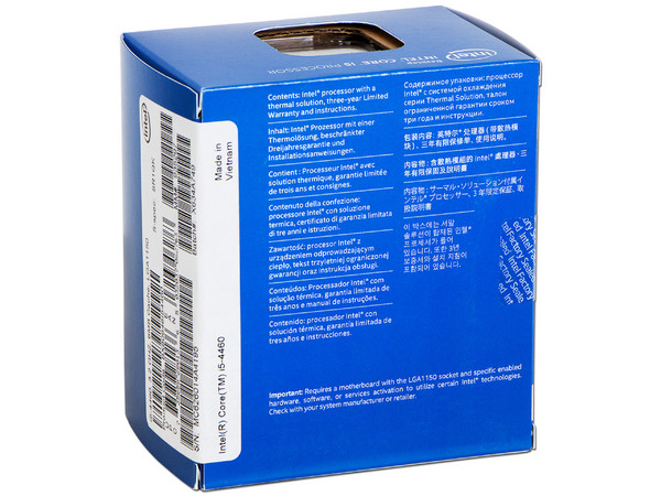 Procesador Intel Core i5-4460 de Cuarta Generación, 3.2 GHz (hasta 3.4 GHz) con Intel HD Graphics 4600, Socket 1150, Caché 6 MB, Quad-Core, 22nm.