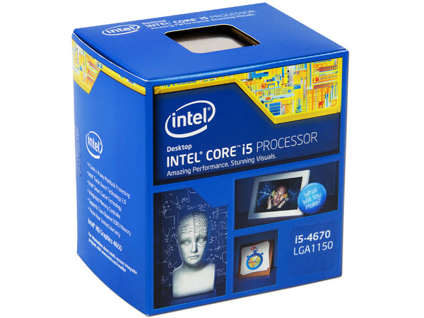Procesador Intel Core i5-4670 de Cuarta Generación, 3.4 GHz con Intel HD Graphics 4600, Socket 1150, L3 Caché 6 MB, Quad-Core, 22nm.