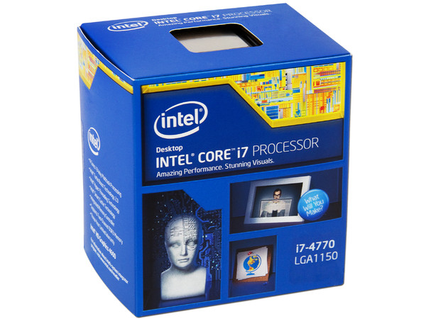 Procesador Intel Core i7-4770 de Cuarta Generación, 3.4 GHz (hasta 3.9 GHz)con Intel HD Graphics 4600, Socket 1150, L3 Caché 8 MB, Quad-Core, 22nm.