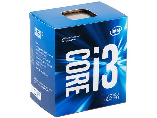 Procesador Intel Core i3-7100 de Séptima Generación, 3.9 GHz con Intel HD Graphics 630, Socket 1151, L3 Caché 3 MB, Dual-Core, 14nm.