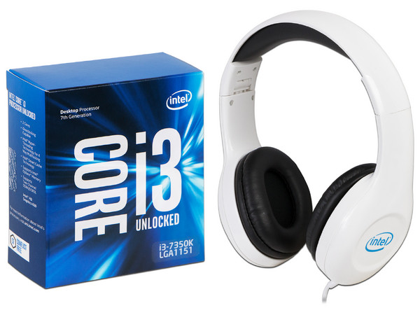Procesador Intel Core i3-7350K de Séptima Generación, 4.2 GHz con Intel HD Graphics 630, Socket 1151, L3 Caché 4 MB, Dual-Core, 14nm. Incluye audífonos tipo diadema.