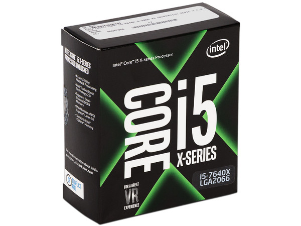 Procesador Intel Core i5-7640X de la Serie X, 4.0 GHz (hasta 4.2 GHz), Socket 2066, Caché 6 MB, Quad-Core, 14nm.