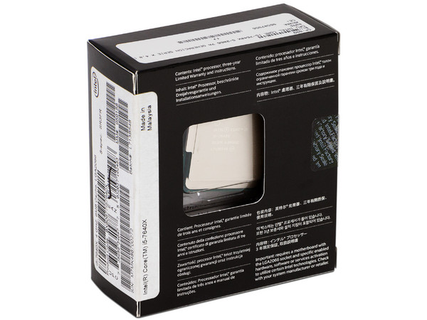 Procesador Intel Core i5-7640X de la Serie X, 4.0 GHz (hasta 4.2 GHz), Socket 2066, Caché 6 MB, Quad-Core, 14nm.