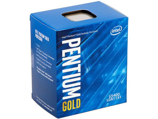 Procesador Intel Pentium G5400 de Octava Generación, 3.7 GHz con Intel UHD Graphics 610, Socket 1151, Caché 4 MB, Dual-Core, 14nm.