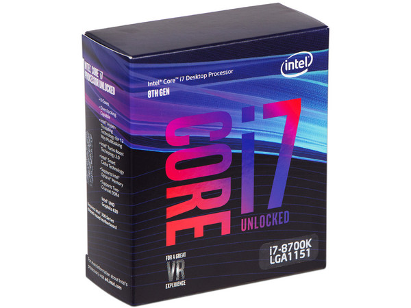 Procesador Intel Core i7-8700K de Octava Generación, 3.7 GHz (hasta 4.7 GHz) con Intel UHD Graphics 630, Socket 1151, Caché 12 MB, Six-Core, 14nm.