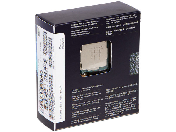 Procesador Intel Core i7-8700K de Octava Generación, 3.7 GHz (hasta 4.7 GHz) con Intel UHD Graphics 630, Socket 1151, Caché 12 MB, Six-Core, 14nm.