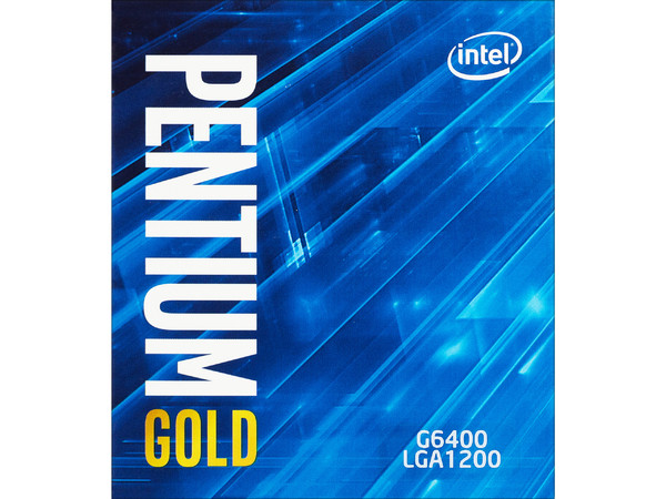 Procesador Intel Pentium G6400 de Décima Generación, 
4.0 GHz, 
Con Gráficos UHD Graphics 610 y Con Disipador, 
Socket 1200, 
Caché 4MB, Dual-Core, 14nm.