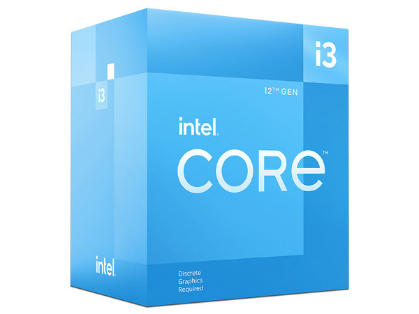 Procesador Intel Core i3-12100F de Doceava Generación, 
3.3 GHz (hasta 4.3 GHz), 
Sin Gráficos Integrados y Con Disipador, 
Socket 1700, 
Caché 12 MB, 4 núcleos.