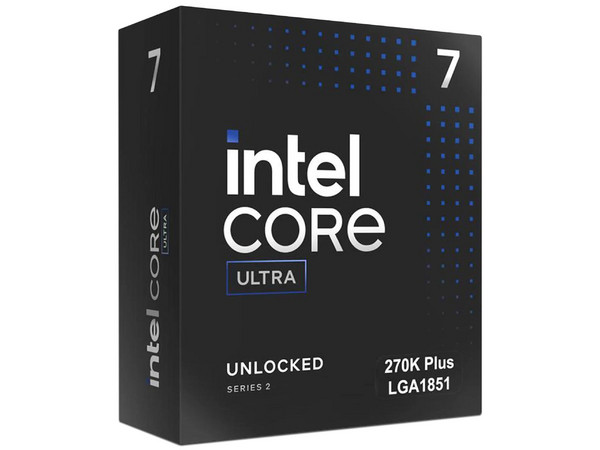 Procesador Intel Core Ultra 7 270K Plus, 
3.2 GHz (hasta 5.5 GHz), 
Con Gráficos Intel Graphics y Sin Disipador, 
Socket LGA1851, 
Caché 36 MB, 24 Núcleos, 125W.
