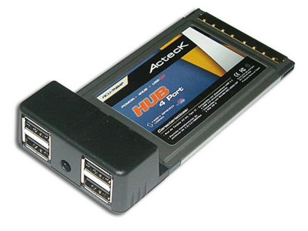 Tarjeta Acteck PCMCIA, con 4 Puertos USB 2.0