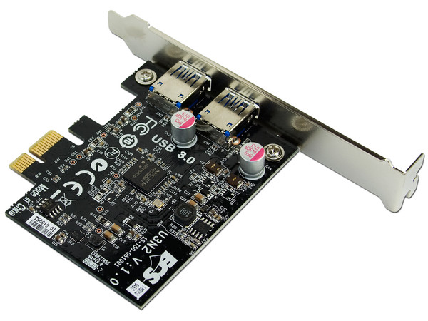 Tarjeta Controladora ECS con 2 puertos USB 3.0  (compatibles con USB 2.0). PCI-E x1