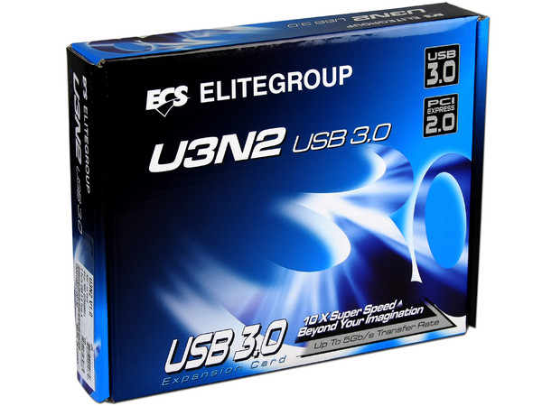 Tarjeta Controladora ECS con 2 puertos USB 3.0  (compatibles con USB 2.0). PCI-E x1