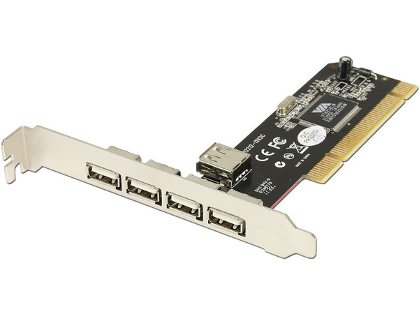 Tarjeta Controladora  Manhattan, con 5 puertos USB 2.0 (4 externos y 1 interno), PCI.
