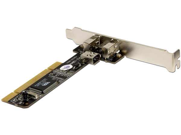 Tarjeta Controladora Manhattan, con 4 puertos FireWire 400 (3 externos y 1 interno),PCI.               