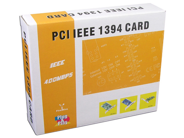 Tarjeta Controladora PCI, con 4 puertos IEEE 1394 (3 externos y 1 interno)