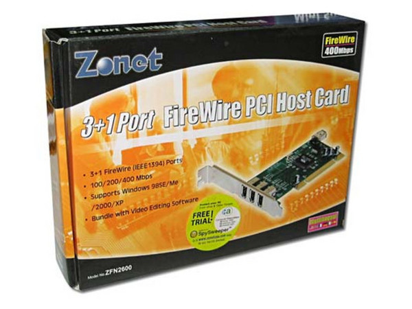 Tarjeta Controladora PCI, con 4 puertos FireWire (3 externos y 1 interno)