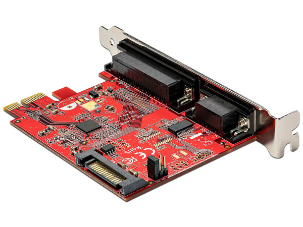 Tarjeta controladora StarTech de puerto paralelo DB25 y puerto serie RS232, PCI Express.